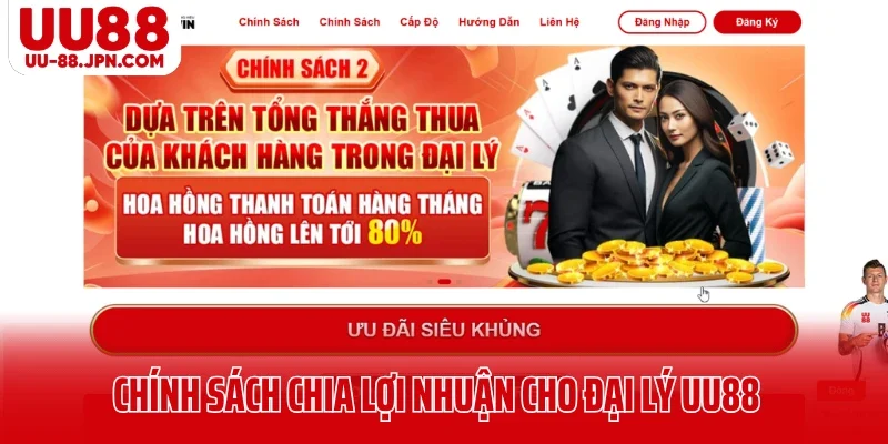 Đại Lý UU88: Cơ Chế Hoa Hồng Cao Tới 80% Cực Hấp Dẫn 5 Chính sách chia lợi nhuận cho đại lý UU88