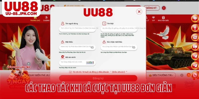 Hướng dẫn các thao tác khi cá cược tại UU88 đơn giản Hướng dẫn các thao tác khi cá cược tại UU88 đơn giản
