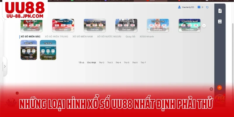 Khám phá những loại hình xổ số UU88 nhất định phải thử Khám phá những loại hình xổ số UU88 nhất định phải thử