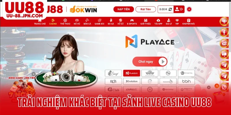 Trải nghiệm khác biệt, độc đáo tại sảnh live casino UU88 Trải nghiệm khác biệt, độc đáo tại sảnh live casino UU88
